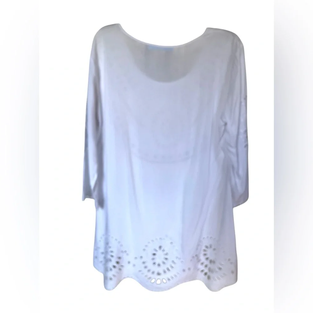 EUC Women’s Solitare Swim White Cover Up in Size Large. - Picture 6 of 8